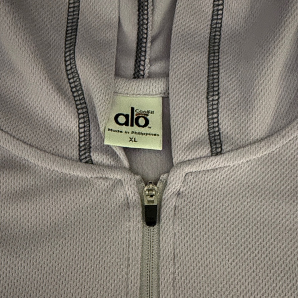 ALO Yoga Gray Zip-Up Hoodie
